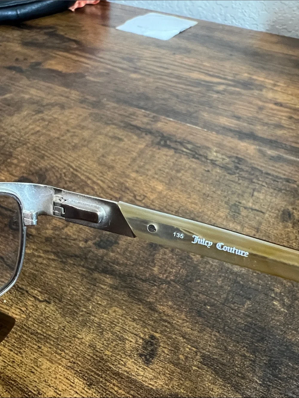 Juicy Couture JU124 52[]17 4-2 Brown and Gold Rectangular Reading Glasses